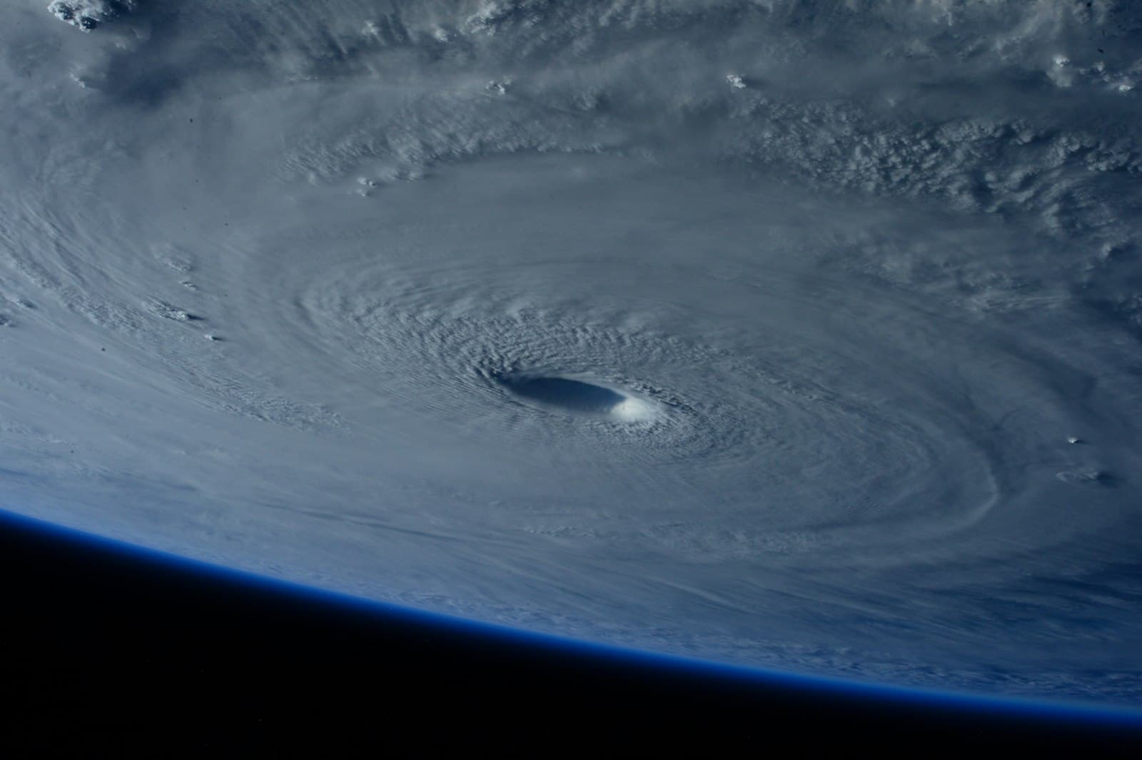 Hurricane photographed from orbit